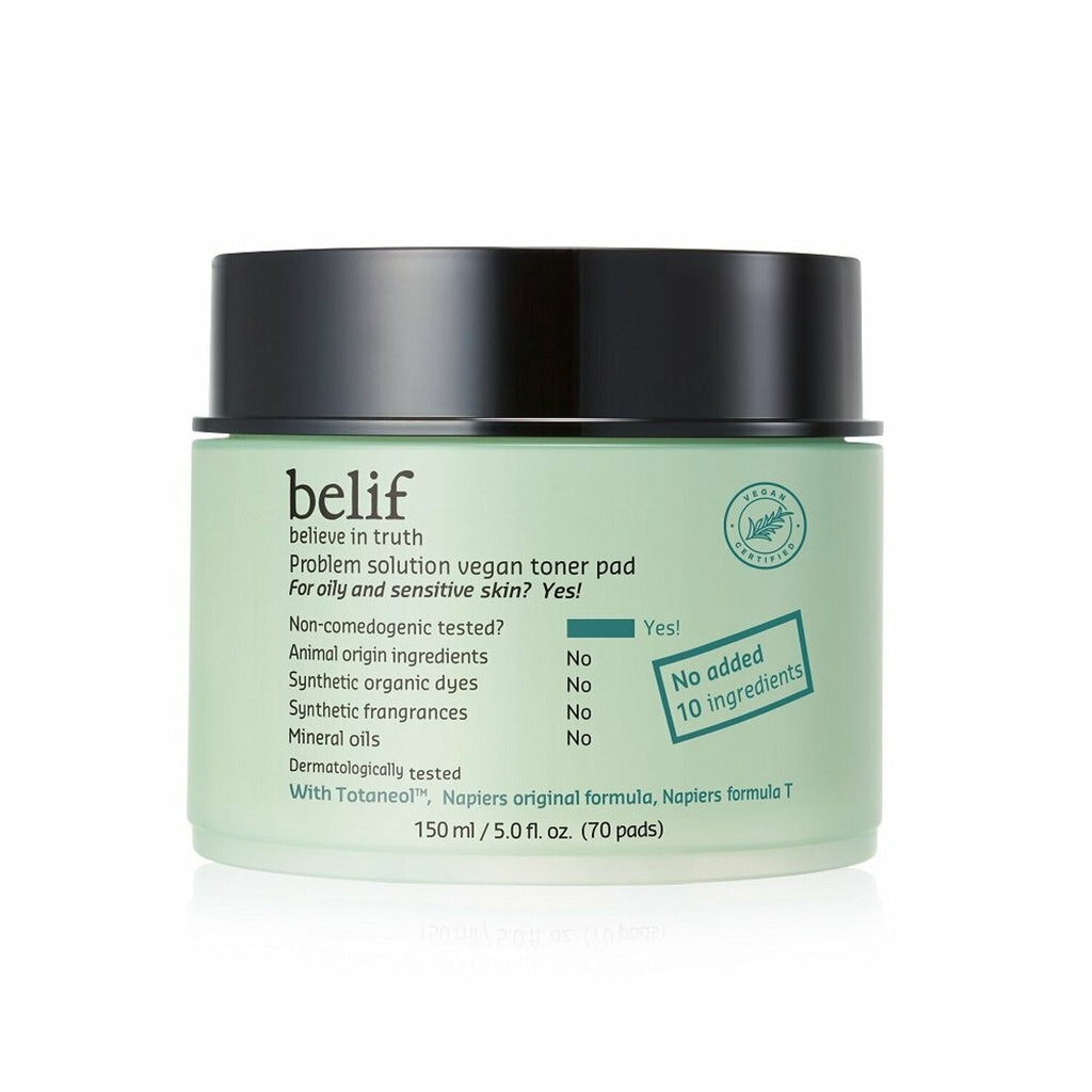 belif Problem Solution Vegan Toner Pad 150ml(70 pads) - All Day Pretty Korean Beauty belif