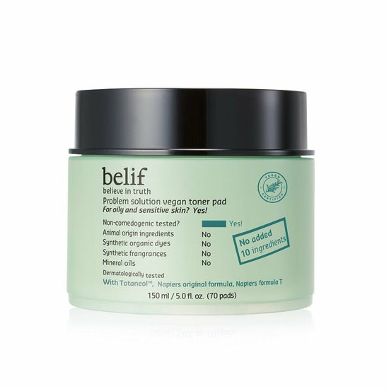 belif Problem Solution Vegan Toner Pad 150ml(70 pads) - All Day Pretty Korean Beauty belif