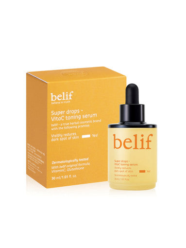 belif Super Drops VitaC Toning Serum 30ml - All Day Pretty Korean Beauty belif