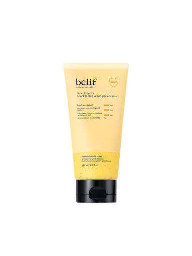 belif Super Knights Bright Toning Vegan Pack Cleanser 150ml - All Day Pretty Korean Beauty belif