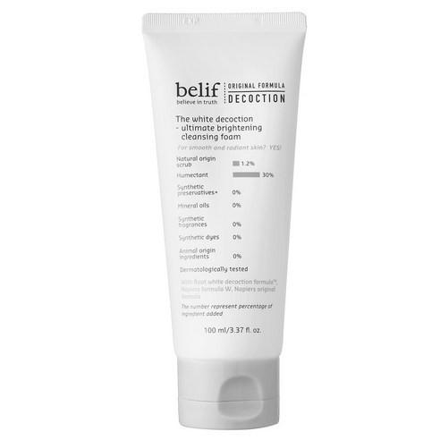 belif The White Decoction Ultimate Brightening Cleansing Foam 100ml - All Day Pretty Korean Beauty belif