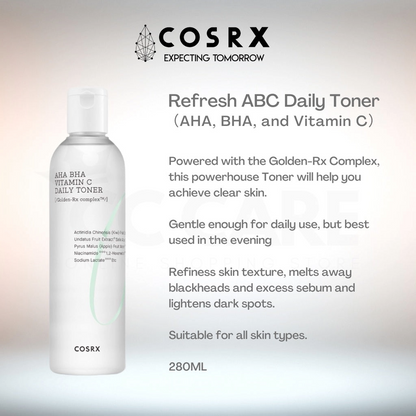 Cosrx-Refresh-Abc-Daily-Toner-Aha-Bha-Vitamin-C-280Ml – beauty &amp; skincare essential for daily radiance