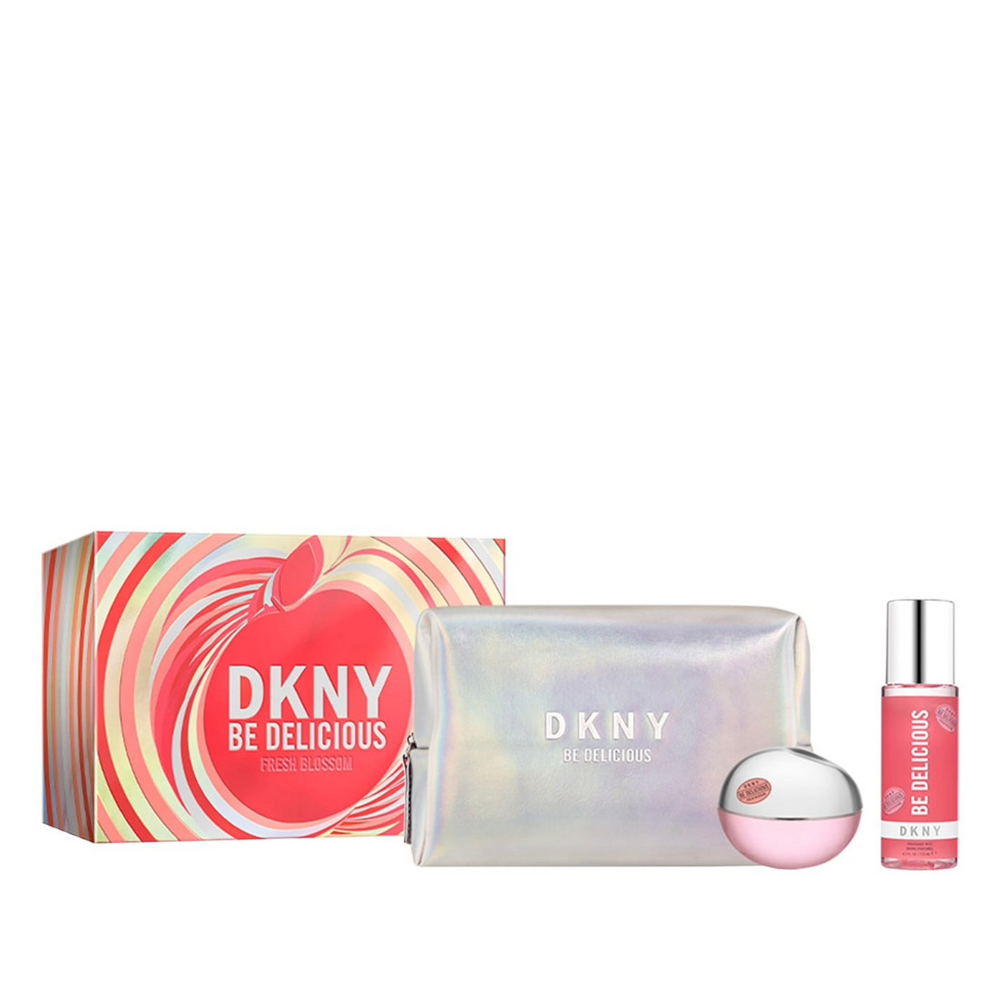 DKNY Be Delicious Fresh Blossom Gift Set 100ml EDP + 125ml Body Mist + Pouch