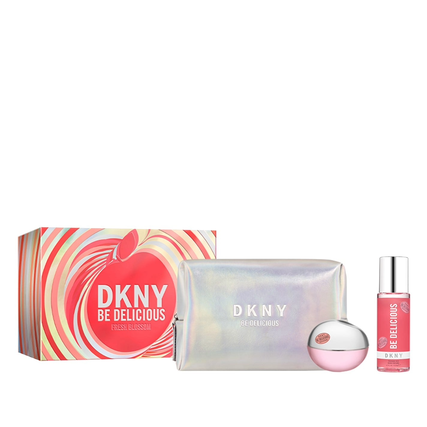 DKNY Be Delicious Fresh Blossom Gift Set 100ml EDP + 125ml Body Mist + Pouch