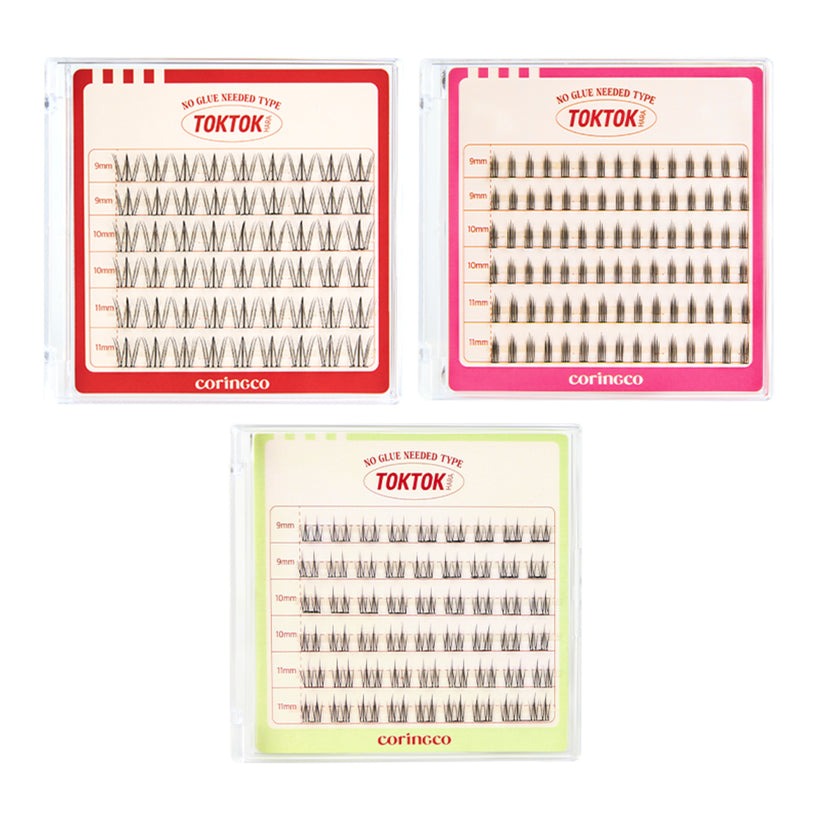 CORINGCO Toktok-Hara No Glue Eyelash (48pcs ,54pcs, 90pcs) (4 Types)