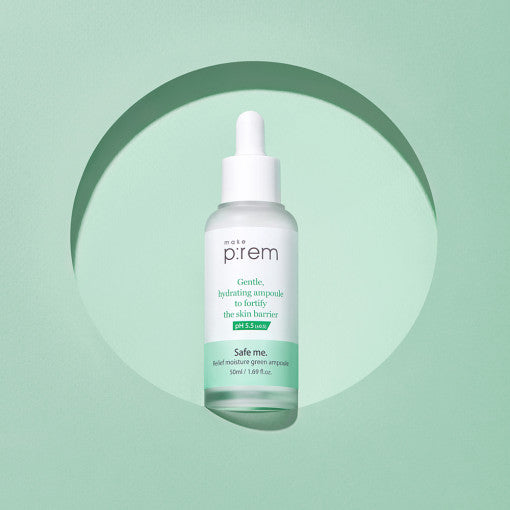 make p:rem Safe Me. Relief Moisture Green Ampoule 50ml - All Day Pretty Korean Beauty make prem