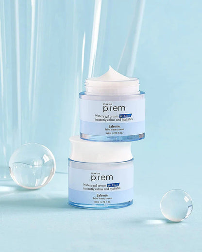 make p:rem Safe Me. Relief Watery Cream 80ml - All Day Pretty Korean Beauty make prem