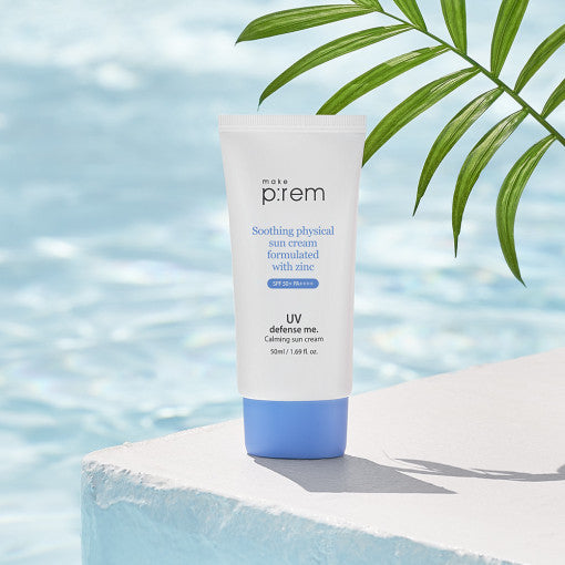 make p:rem UV Defense Me. Calming Sun Cream SPF 50+ PA++++ 50ml - All Day Pretty Sun Cream make prem