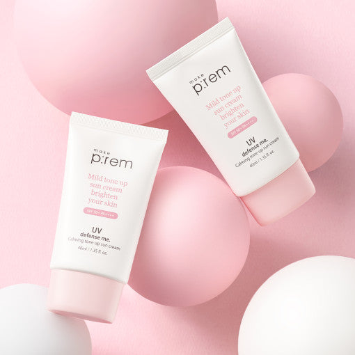make p:rem UV Defense Me. Calming Tone Up Sun Cream SPF 50+ PA++++ 50ml - All Day Pretty Korean Beauty Korealy