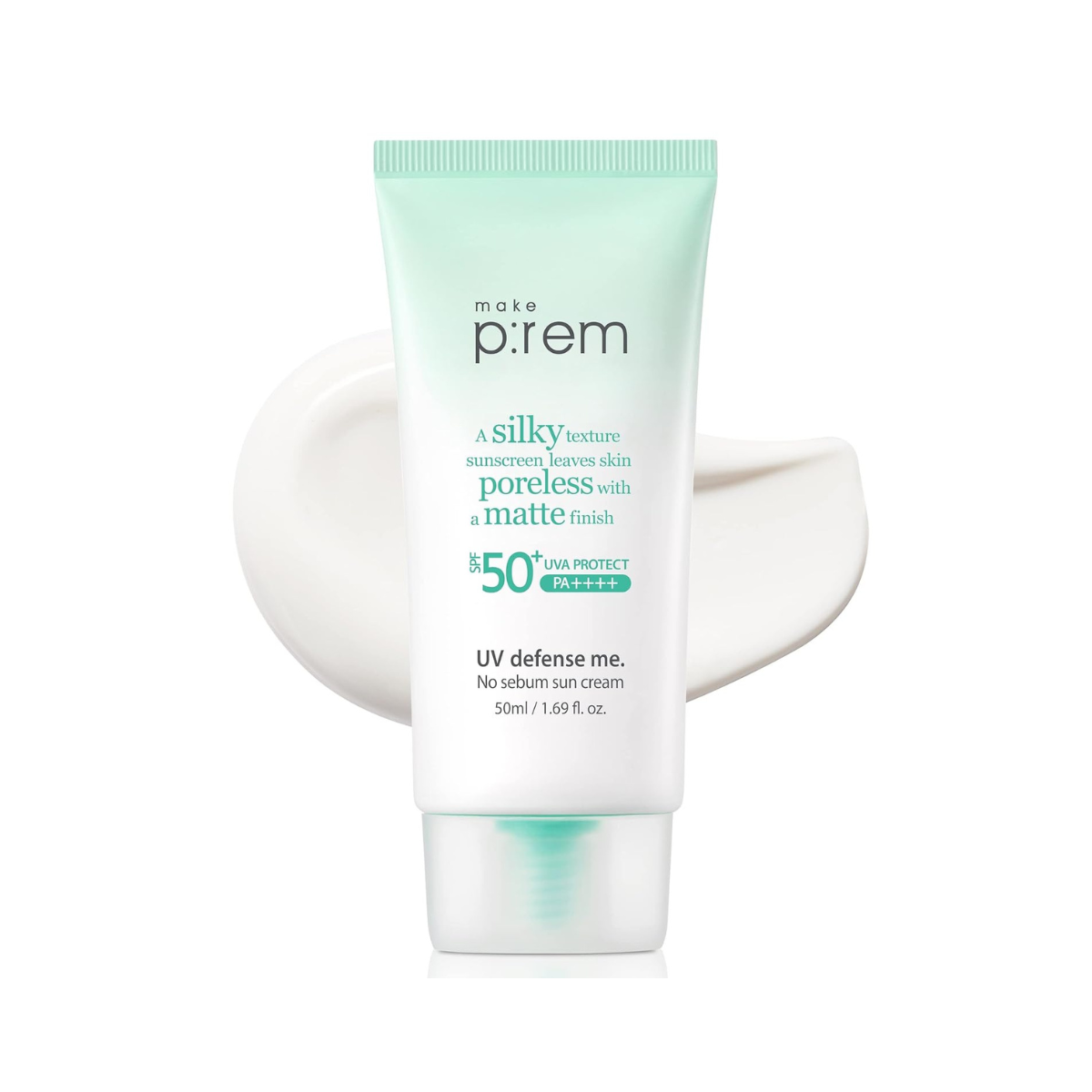 make p:rem UV Defense Me. No Sebum Sun Cream SPF50+ PA++++ 50ml - All Day Pretty Sun Cream make prem