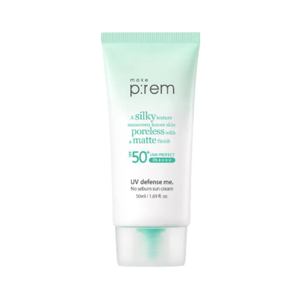 make p:rem UV Defense Me. No Sebum Sun Cream SPF50+ PA++++ 50ml - All Day Pretty Sun Cream make prem