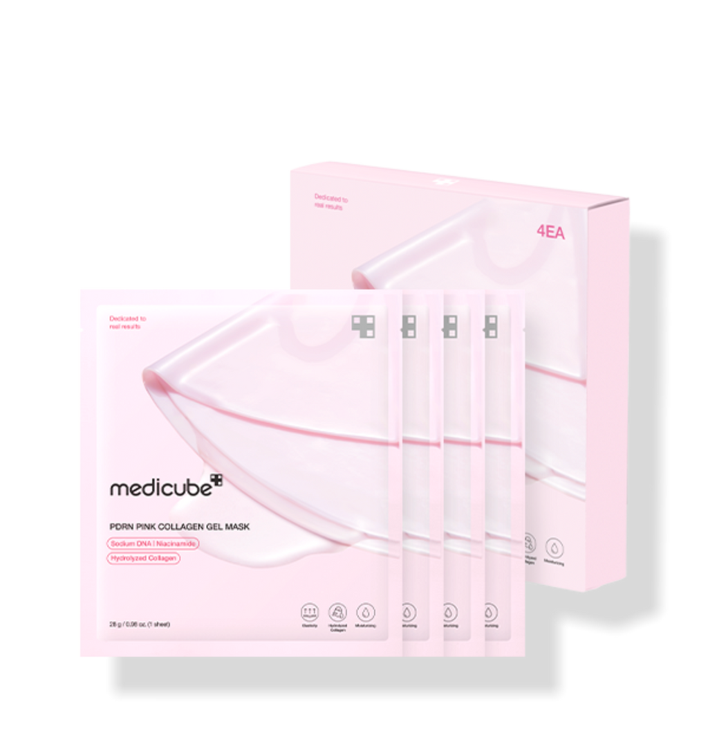 medicube PDRN Pink Collagen Gel Mask 28g X 4ea - All Day Pretty Facial Mask medicube