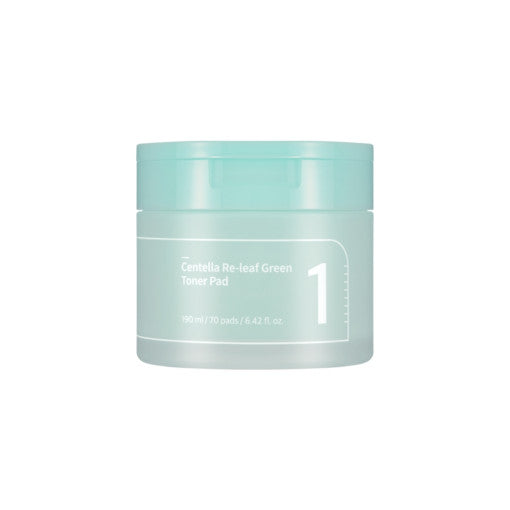 numbuzin No.1 Centella Re-leaf Green Toner Pad 70P - All Day Pretty Korean Beauty NUMBUZIN