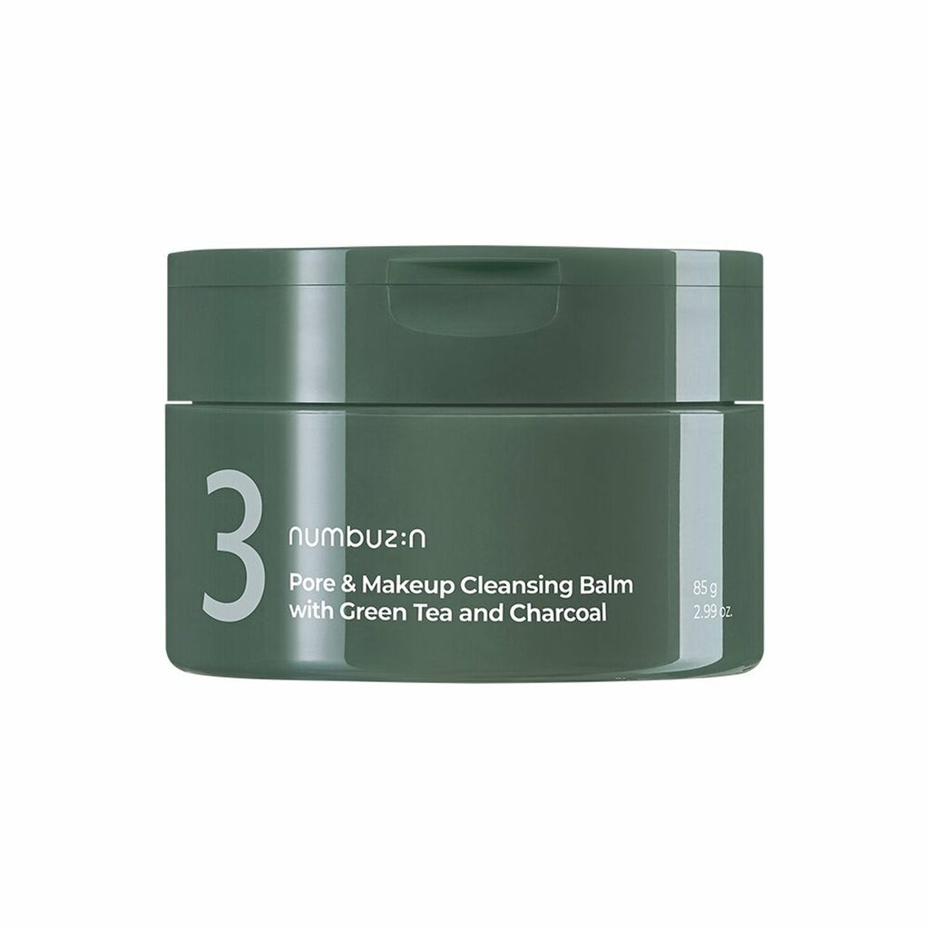 numbuzin No.3 Pore & Makeup Cleansing Balm with Green Tea and Charcoal 85g - All Day Pretty Korean Beauty NUMBUZIN