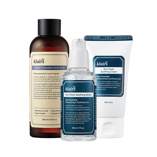 Klairs-Basic-Best-Set-Toner-180Ml-Serum-80Ml-Soothing-Cream-60Ml – beauty &amp; skincare essential for daily radiance