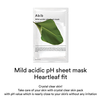 Abib-Mild-Acidic-Ph-Sheet-Mask-Heartleaf-Fit-30Ml – beauty &amp; skincare essential for daily radiance