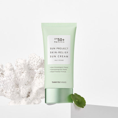 Thank You Farmer Sun Project Skin Relief Sun Cream Spf50+ Pa++++ 50Ml – beauty &amp; skincare essential for daily radiance