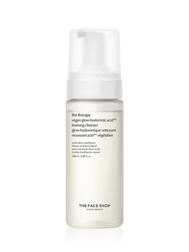 THE FACE SHOP: The Therapy Vegan Glow Hyaluronic Acid Foaming Cleanser 150ml