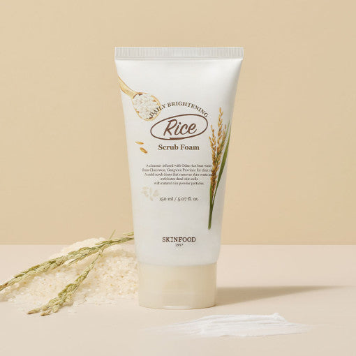 Skinfood-Rice-Daily-Brightening-Scrub-Foam-150Ml – beauty &amp; skincare essential for daily radiance