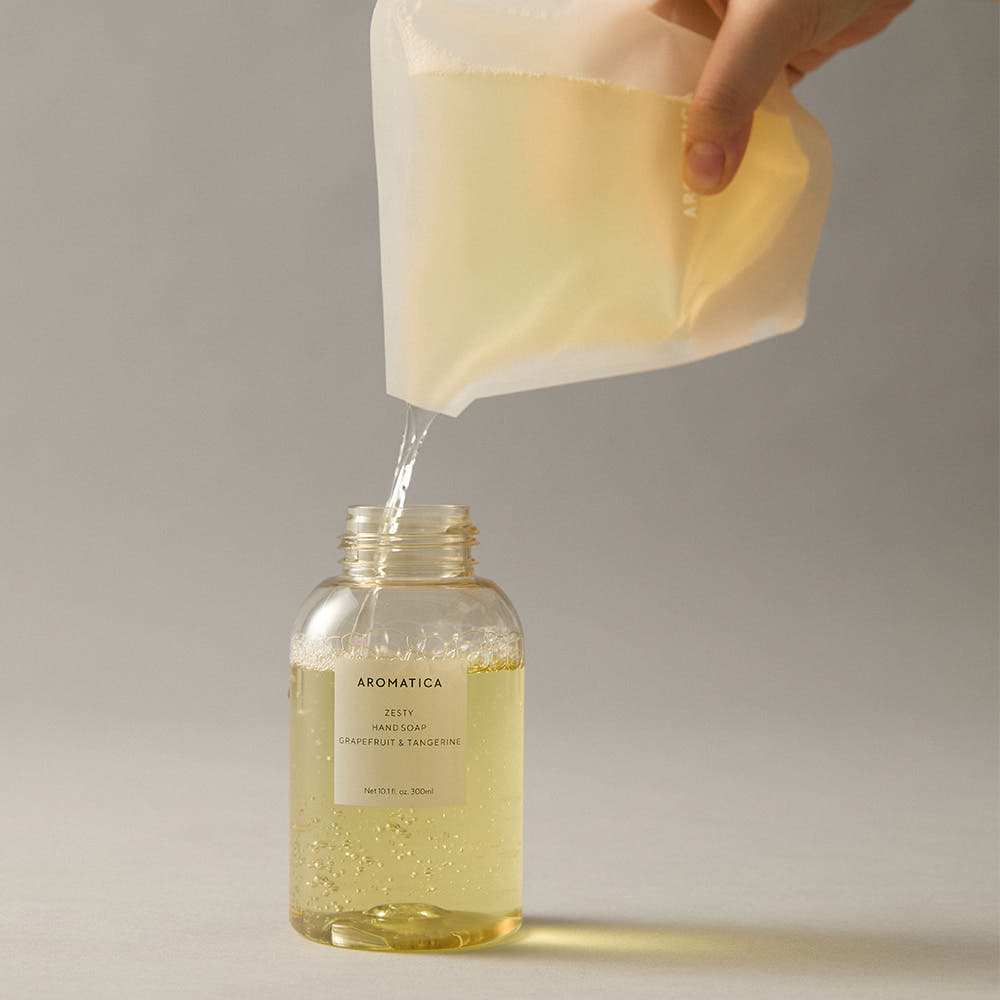 Aromatica-Zesty-Hand-Soap-Grapefruit-Tangerine-300Ml-Refill – beauty &amp; skincare essential for daily radiance