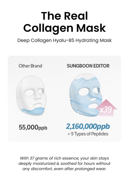 SUNGBOON EDITOR Deep Collagen Hyalu-B5 Hydrating Mask 37ml X 4ea