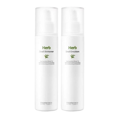 Swanicoco-Herb-Snail-Basic-Set-Skin-Toner-Emulsion – beauty & skincare essential for daily radiance