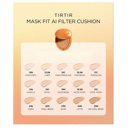 Tirtir-Mask-Fit-Ai-Filter-Cushion-Spf50-Pa-4-5G-Mini-15Shades – beauty &amp; skincare essential for daily radiance